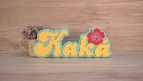 Nome de Mesa Festa Havaiana - Kaká - 15 cm