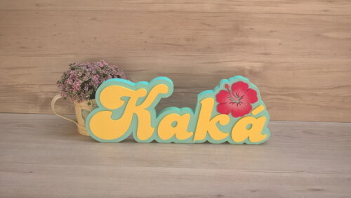 Nome de Mesa Festa Havaiana - Kaká - 15 cm