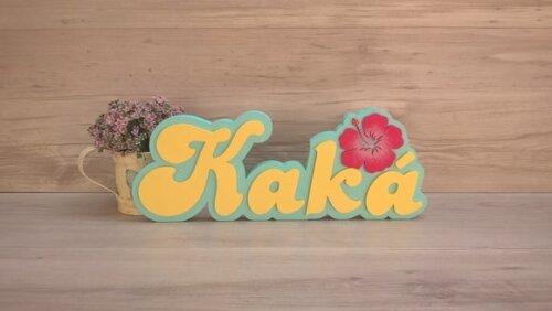 Nome de Mesa Festa Havaiana - Kaká - 15 cm