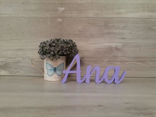 Nome de Mesa mdf - Linha Ck - Ana - 10 cm