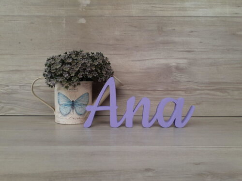 Nome de Mesa mdf - Linha Ck - Ana - 10 cm
