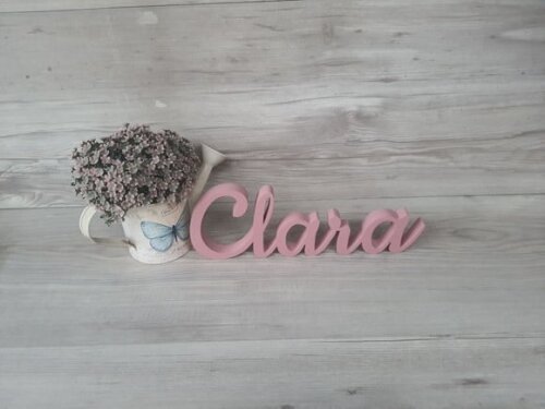 Nome de Mesa mdf - Linha Ck - Clara - 10 cm