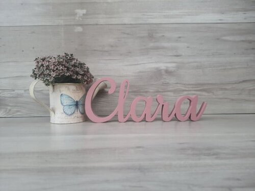 Nome de Mesa mdf - Linha Ck - Clara - 10 cm