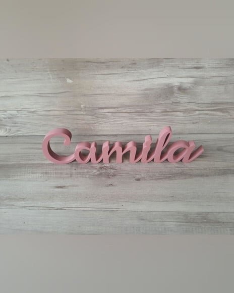 Nome de Mesa mdf - Linha Ck - Camila - 10 cm