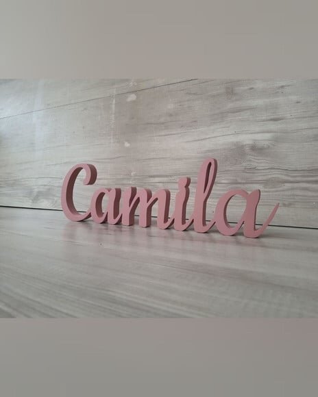Nome de Mesa mdf - Linha Ck - Camila - 10 cm