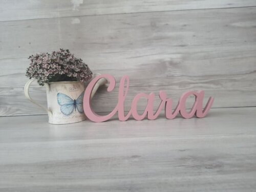 Nome de Mesa mdf - Linha Ck - Clara - 10 cm