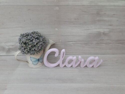 Nome de Mesa mdf - Linha Ck - Clara - 10 cm