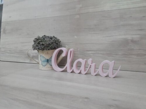 Nome de Mesa mdf - Linha Ck - Clara - 10 cm