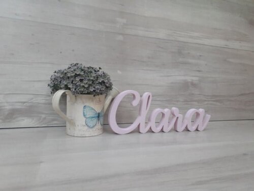 Nome de Mesa mdf - Linha Ck - Clara - 10 cm