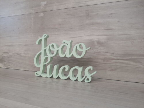 Nome de Mesa mdf - Linha Ck - João Lucas - 15 cm