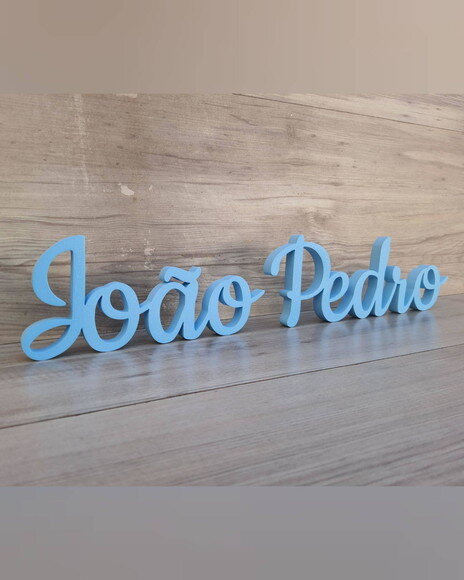 Nome de Mesa mdf - Linha Ck - João Pedro - 10 cm