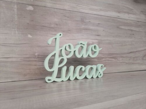 Nome de Mesa mdf - Linha Ck - João Lucas - 15 cm