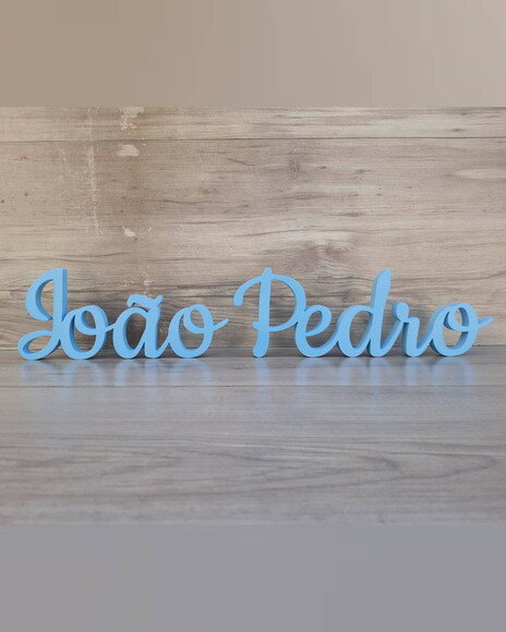 Nome de Mesa mdf - Linha Ck - João Pedro - 10 cm