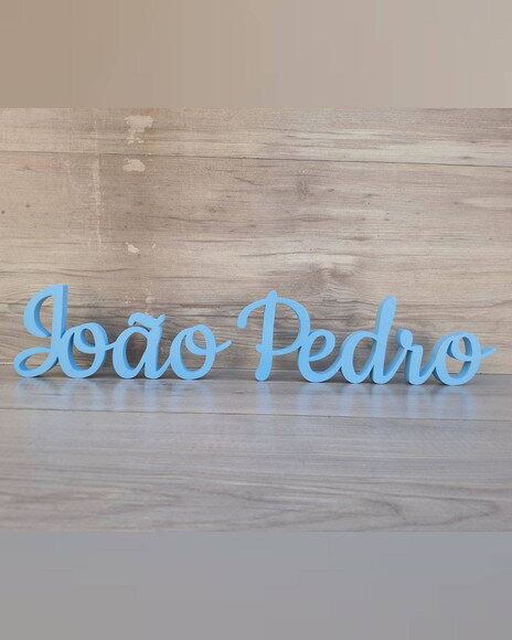 Nome de Mesa mdf - Linha Ck - João Pedro - 10 cm