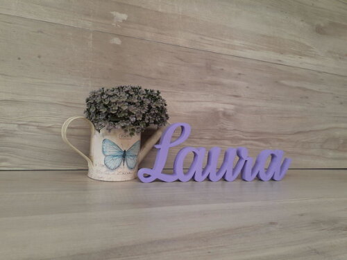 Nome de Mesa mdf - Linha Ck - Laura - 10 cm