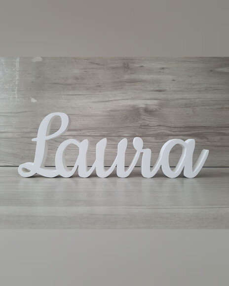 Nome de Mesa mdf - Linha Ck - Laura - 10 cm