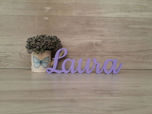Nome de Mesa mdf - Linha Ck - Laura - 10 cm