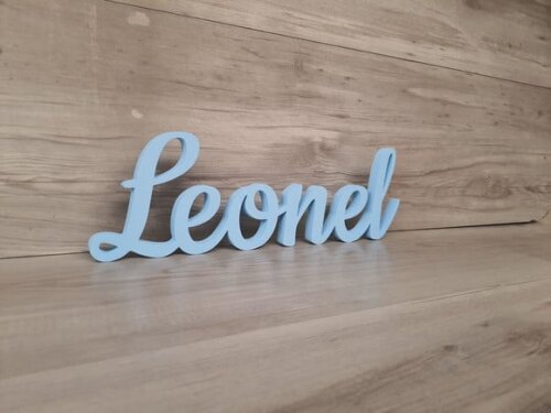 Nome de Mesa mdf - Linha Ck - Leonel - 13 cm