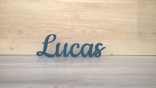 Nome de Mesa mdf - Linha Ck - Lucas - 10 cm