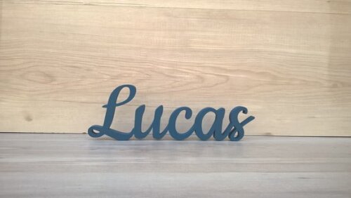 Nome de Mesa mdf - Linha Ck - Lucas - 10 cm