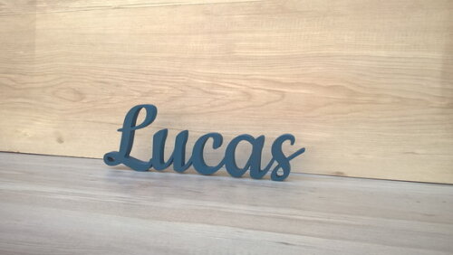 Nome de Mesa mdf - Linha Ck - Lucas - 10 cm