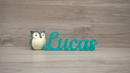 Nome De Mesa Mdf - Linha Ck - Lucas - 10 Cm