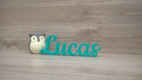 Nome De Mesa Mdf - Linha Ck - Lucas - 10 Cm