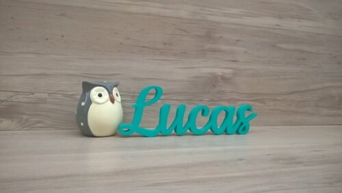 Nome De Mesa Mdf - Linha Ck - Lucas - 10 Cm