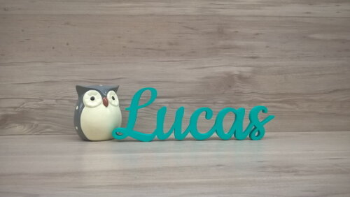 Nome De Mesa Mdf - Linha Ck - Lucas - 10 Cm