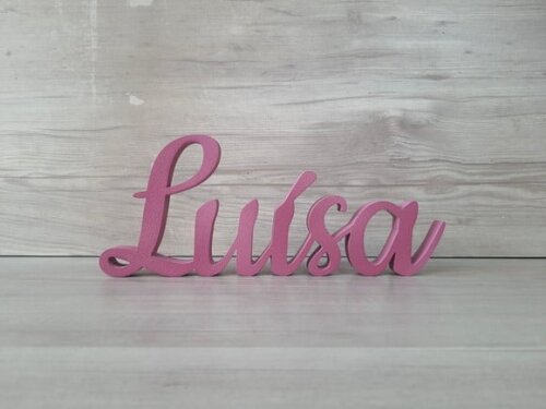 Nome de Mesa mdf - Linha Ck - Luísa - 10 cm