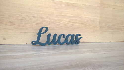 Nome de Mesa mdf - Linha Ck - Lucas - 10 cm