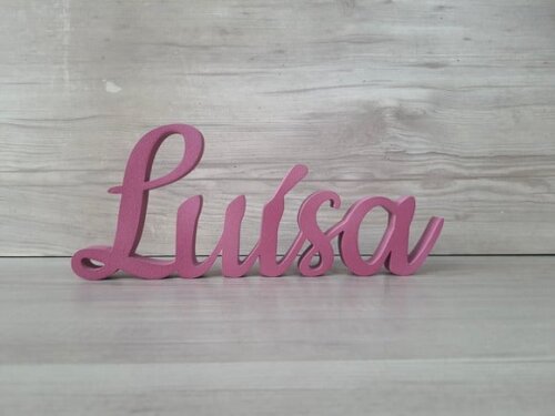 Nome de Mesa mdf - Linha Ck - Luísa - 10 cm