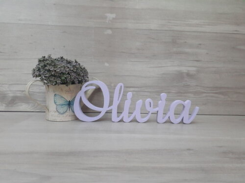 Nome De Mesa Mdf - Linha Ck - Olivia - 10 Cm