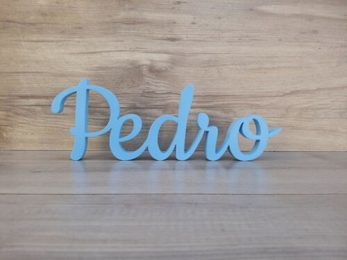 Nome de Mesa mdf - Linha Ck - Pedro - 10 cm
