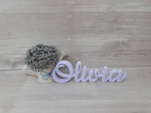 Nome De Mesa Mdf - Linha Ck - Olivia - 10 Cm