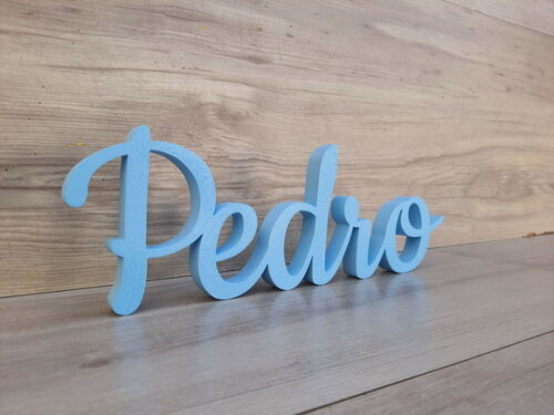 Nome de Mesa mdf - Linha Ck - Pedro - 10 cm