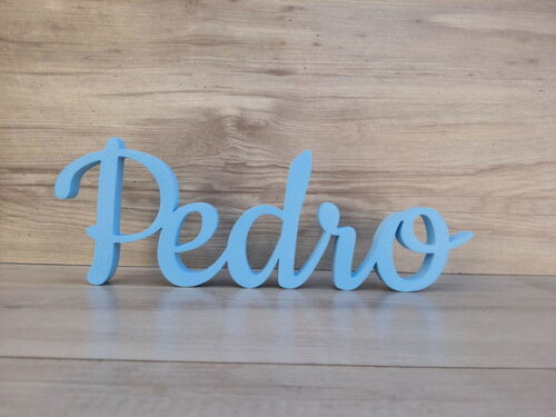 Nome de Mesa mdf - Linha Ck - Pedro - 10 cm
