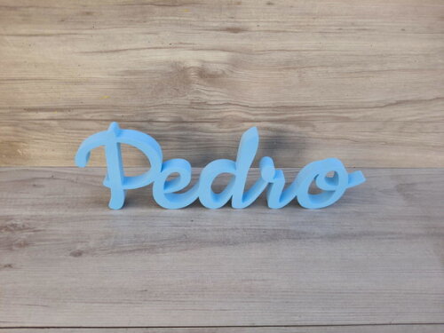 Nome de Mesa mdf - Linha Ck - Pedro - 10 cm