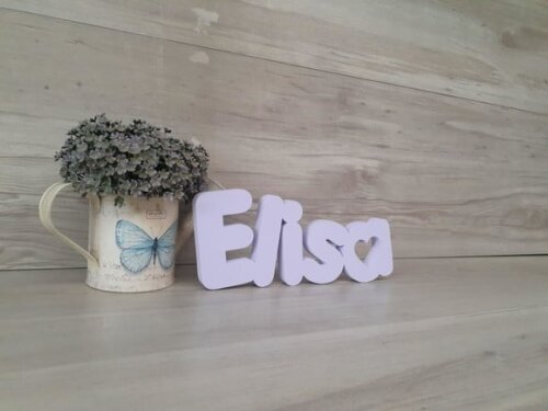 Nome de Mesa mdf - Mod Pk Vazado Coração - Elisa 10 cm