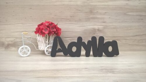 Nome de mesa MDF - Mod PK Vazado Paris - Adylla 10 cm