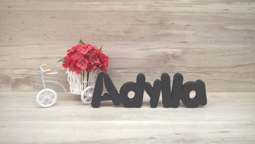 Nome de mesa MDF - Mod PK Vazado Paris - Adylla 10 cm