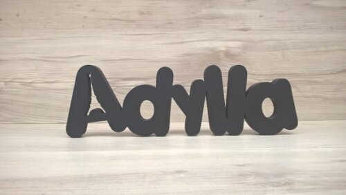Nome de mesa MDF - Mod PK Vazado Paris - Adylla 10 cm