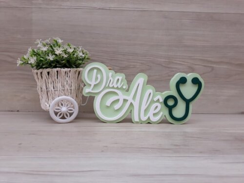 Nome de mesa Personalizada Dr/ Dra