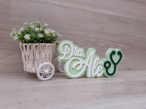 Nome de mesa Personalizada Dr/ Dra