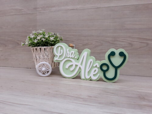 Nome de mesa Personalizada Dr/ Dra
