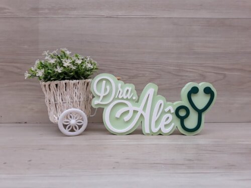 Nome de mesa Personalizada Dr/ Dra