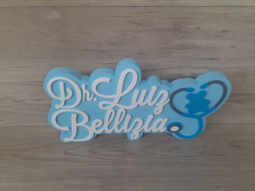 Nome de Mesa Personalizado Dr/ Dra - Pediatria