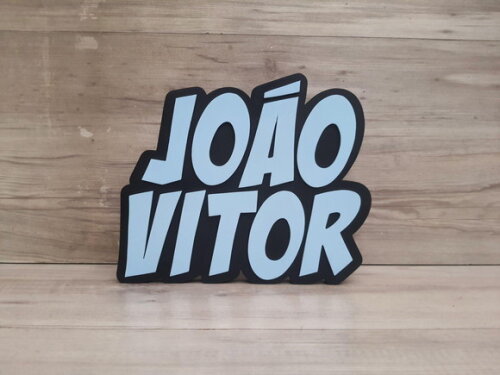 Nome de Mesa Sobreposto - João Vítor - 15 cm