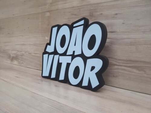 Nome de Mesa Sobreposto - João Vítor - 15 cm