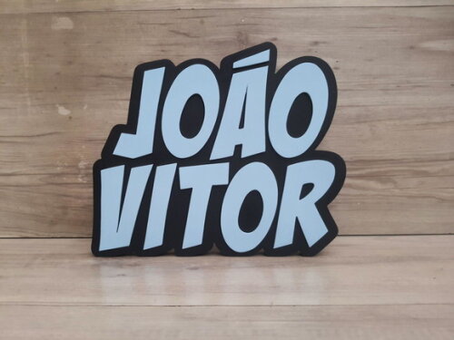 Nome de Mesa Sobreposto - João Vítor - 15 cm
